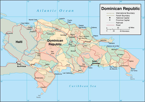 多米尼加共和國地理位置